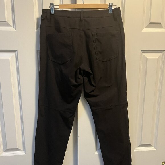 Lululemon ABC Pants Mens 31x30 Black Slim-Fit Trouser Golf Work Stretch XCOND - Picture 2 of 3